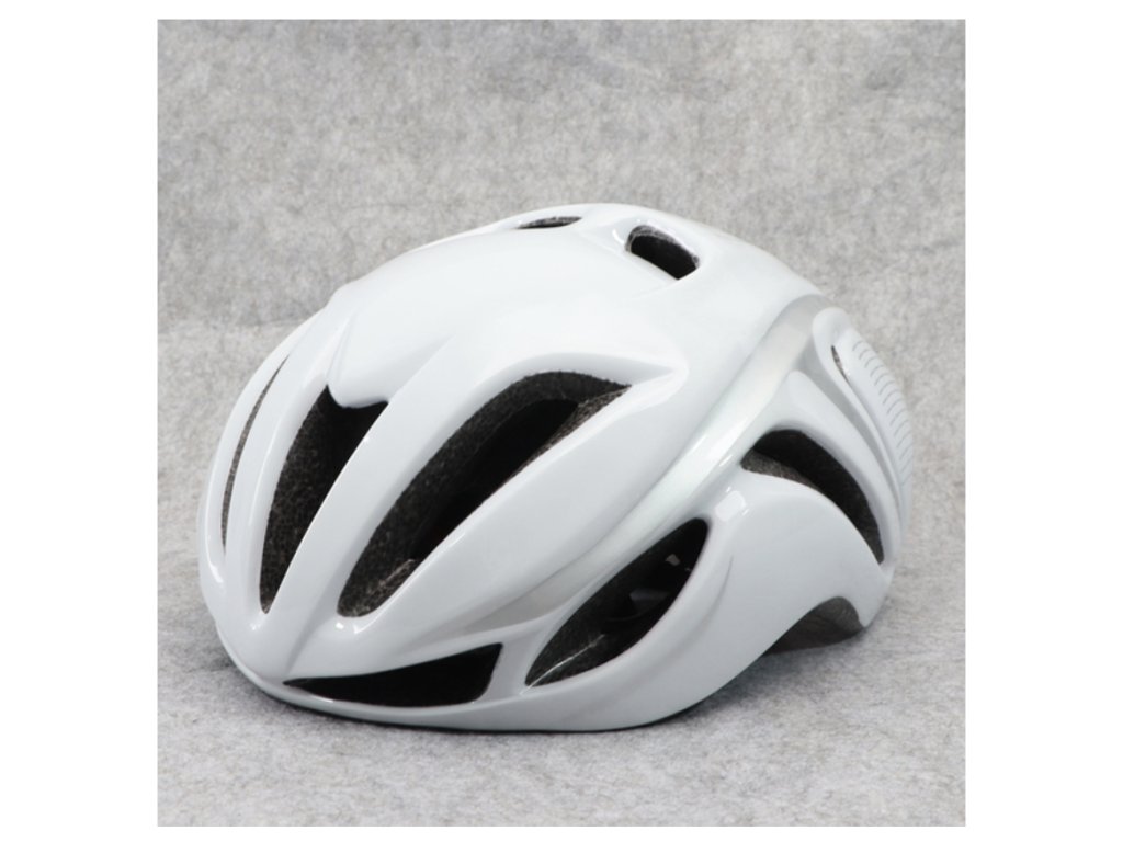 Cyklistická helma Triatlon Aero lesklá bílá