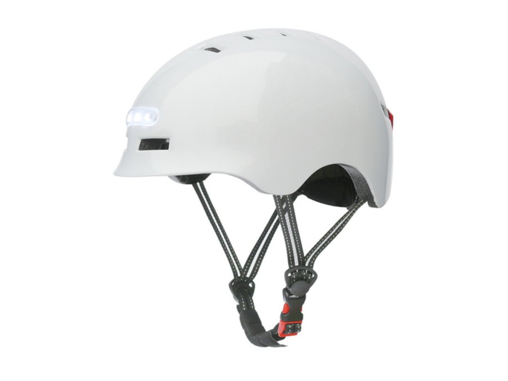 Cyklistická přilba na kolo MTB Smart Led bílá